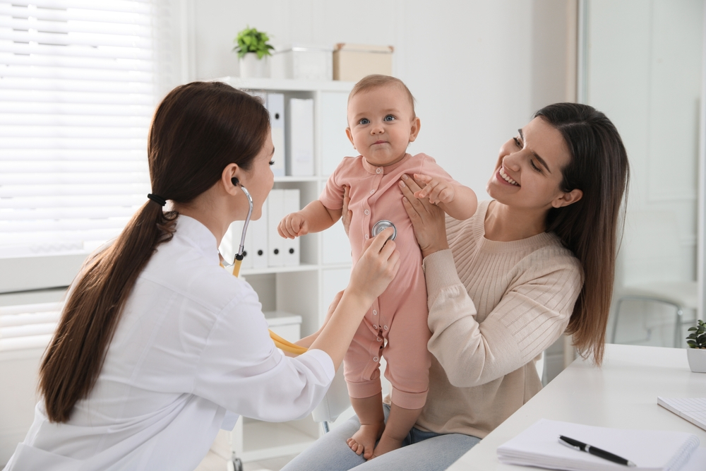 Doctor with patient